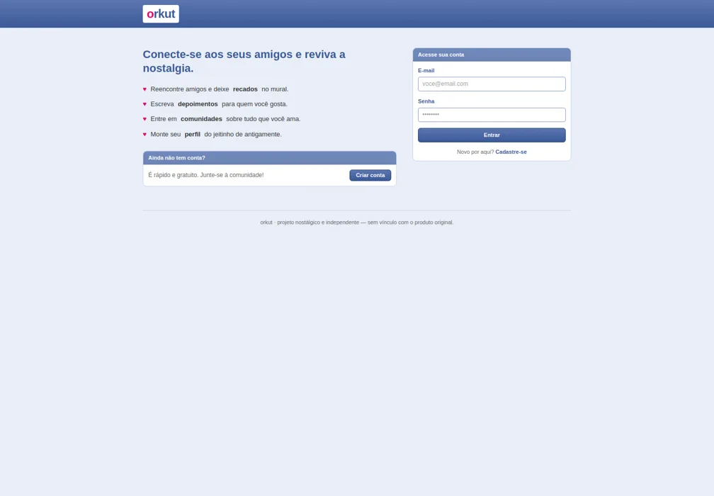 Prévia de Orkut